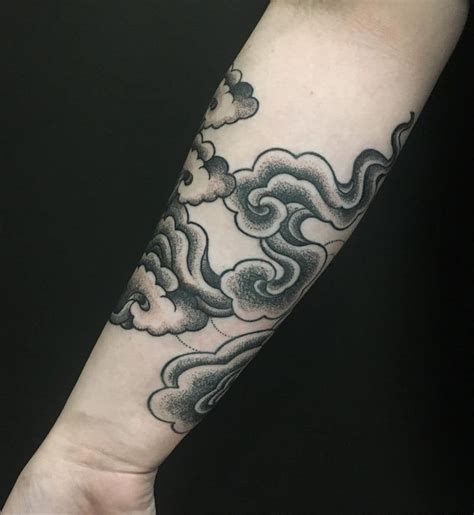 cloud sleeve tattoo|traditional clouds tattoo.